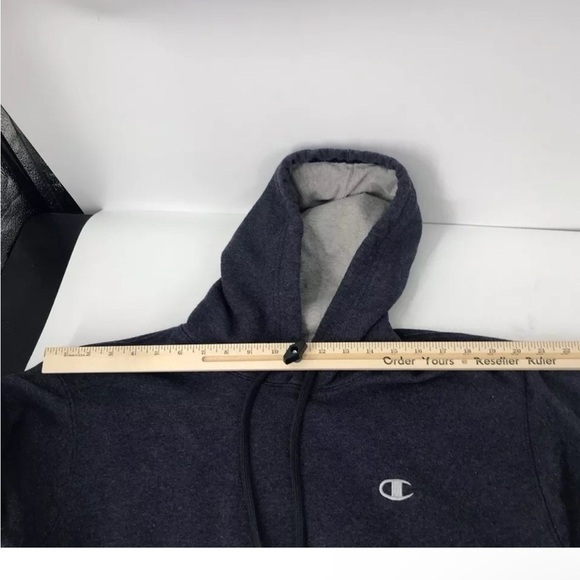 Champion Eco Hoodie Men’s Medium – Blue Pullover Sweatshirt Recycled Cotton - Picture 3 of 14